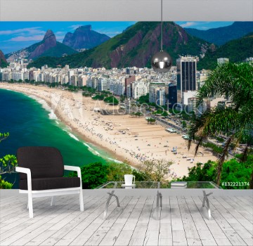Bild på Copacabana beach in Rio de Janeiro Brazil Copacabana beach is the most famous beach of Rio de Janeiro Brazil